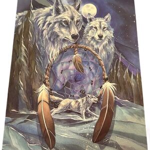 5/$15 Wolf Dreamcatcher Art Print